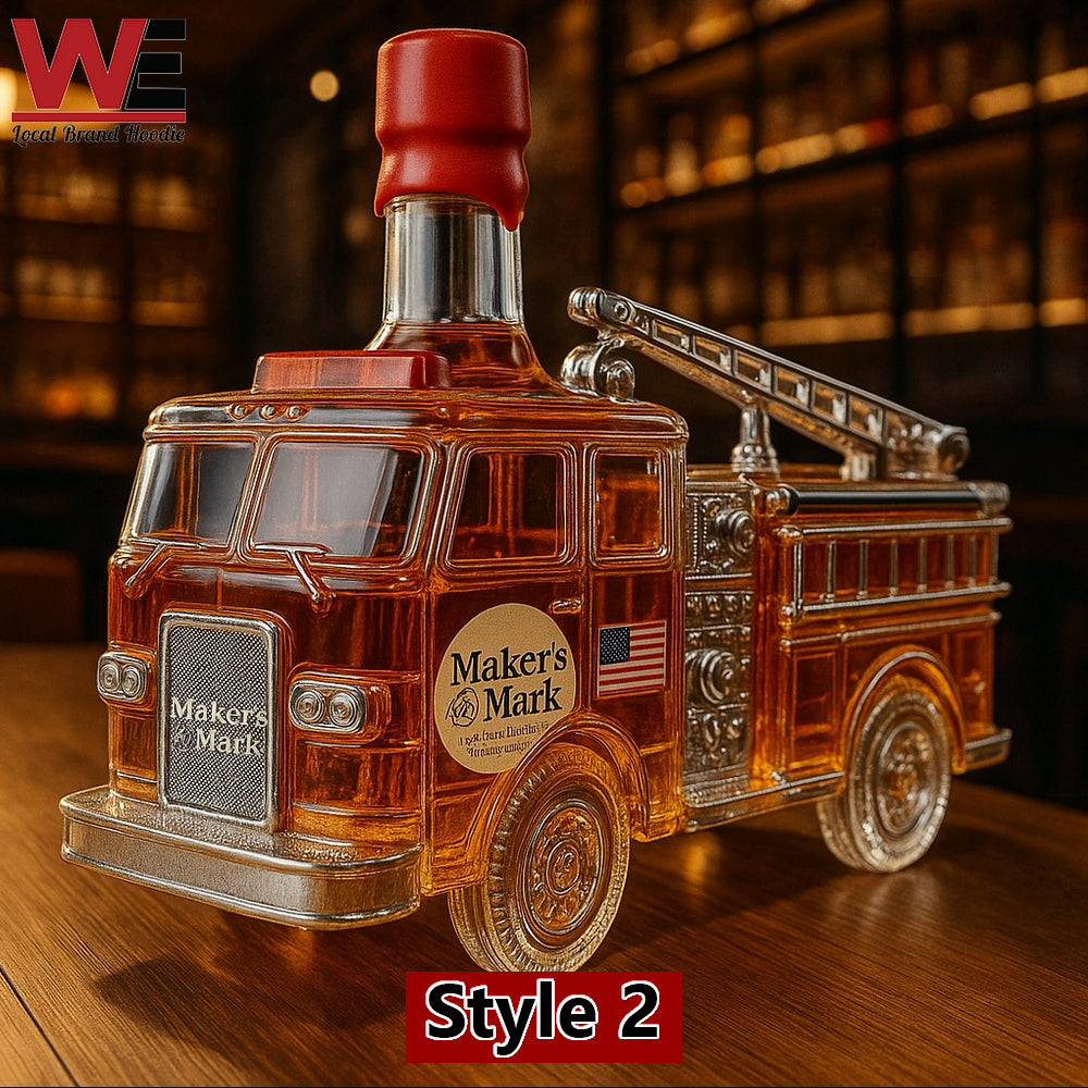 A bottle of Fire Truck whisky