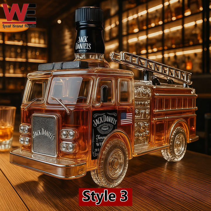 A bottle of Fire Truck whisky