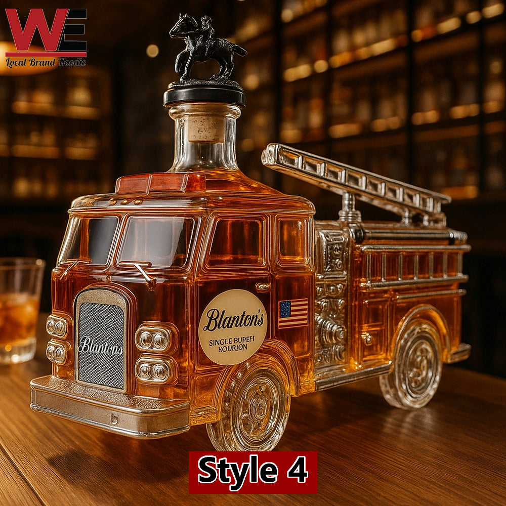 A bottle of Fire Truck whisky