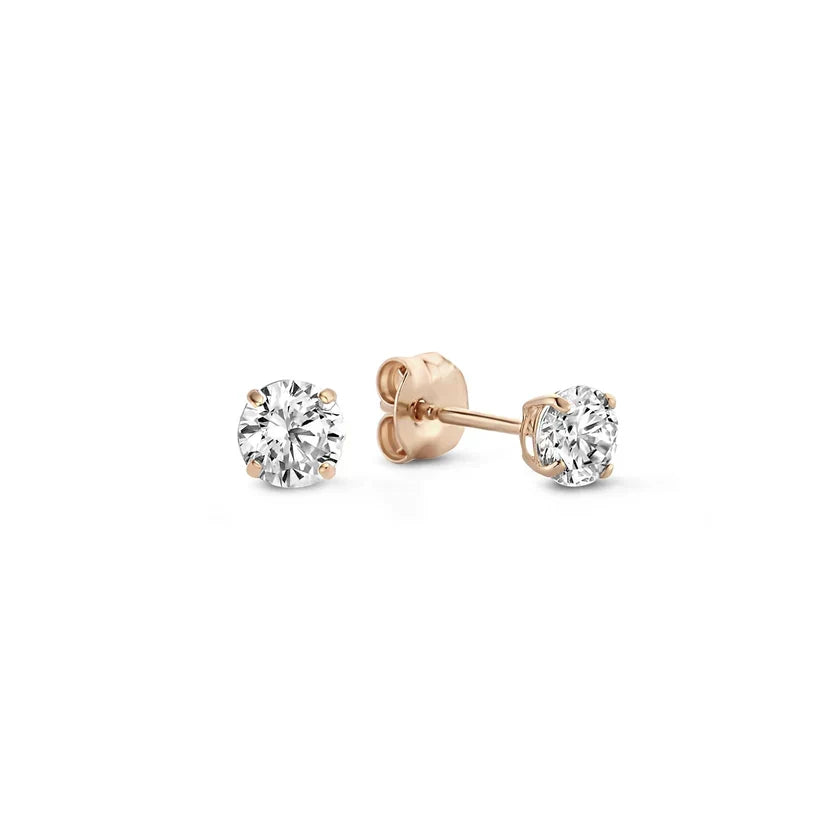 Nora Solitaire Stud Earrings