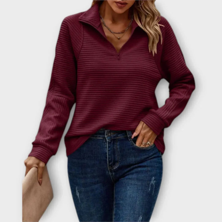 Dearbhla Ribbed Zip Jumper