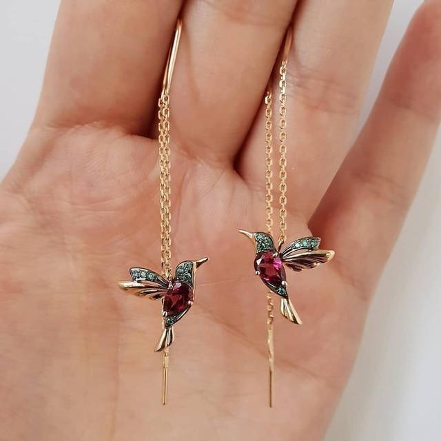 Róisín Hummingbird Drop Earrings