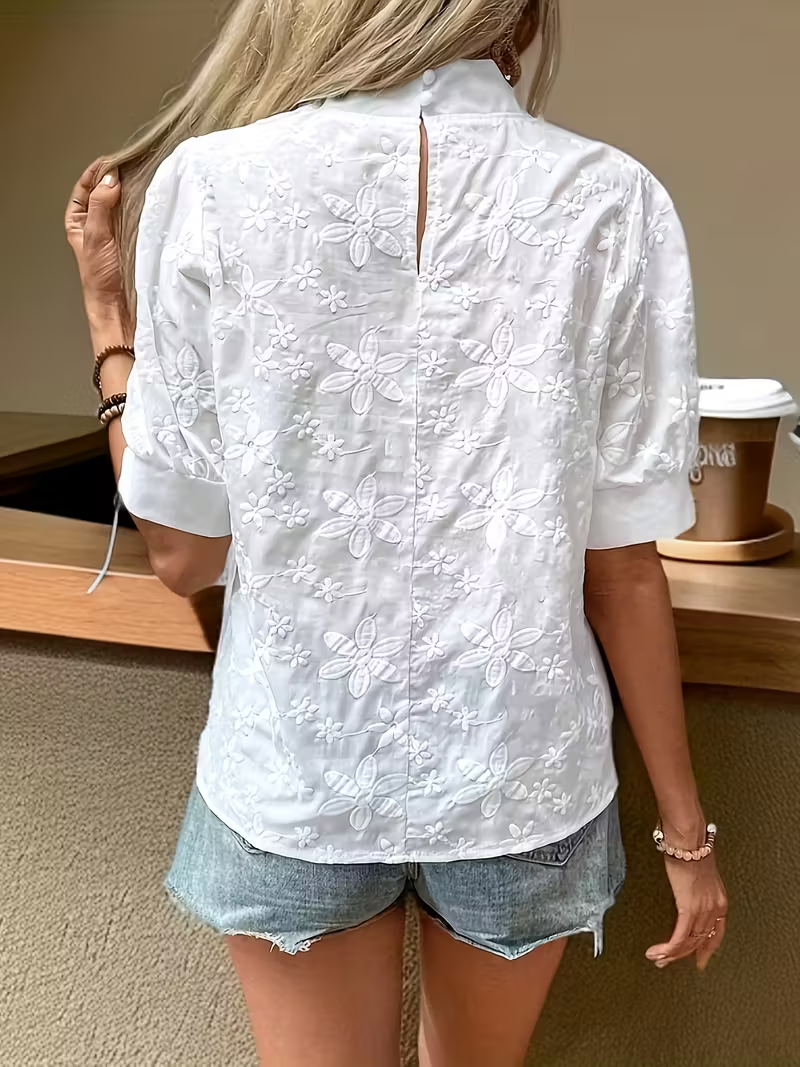 Gráinne Embroidered Floral Blouse